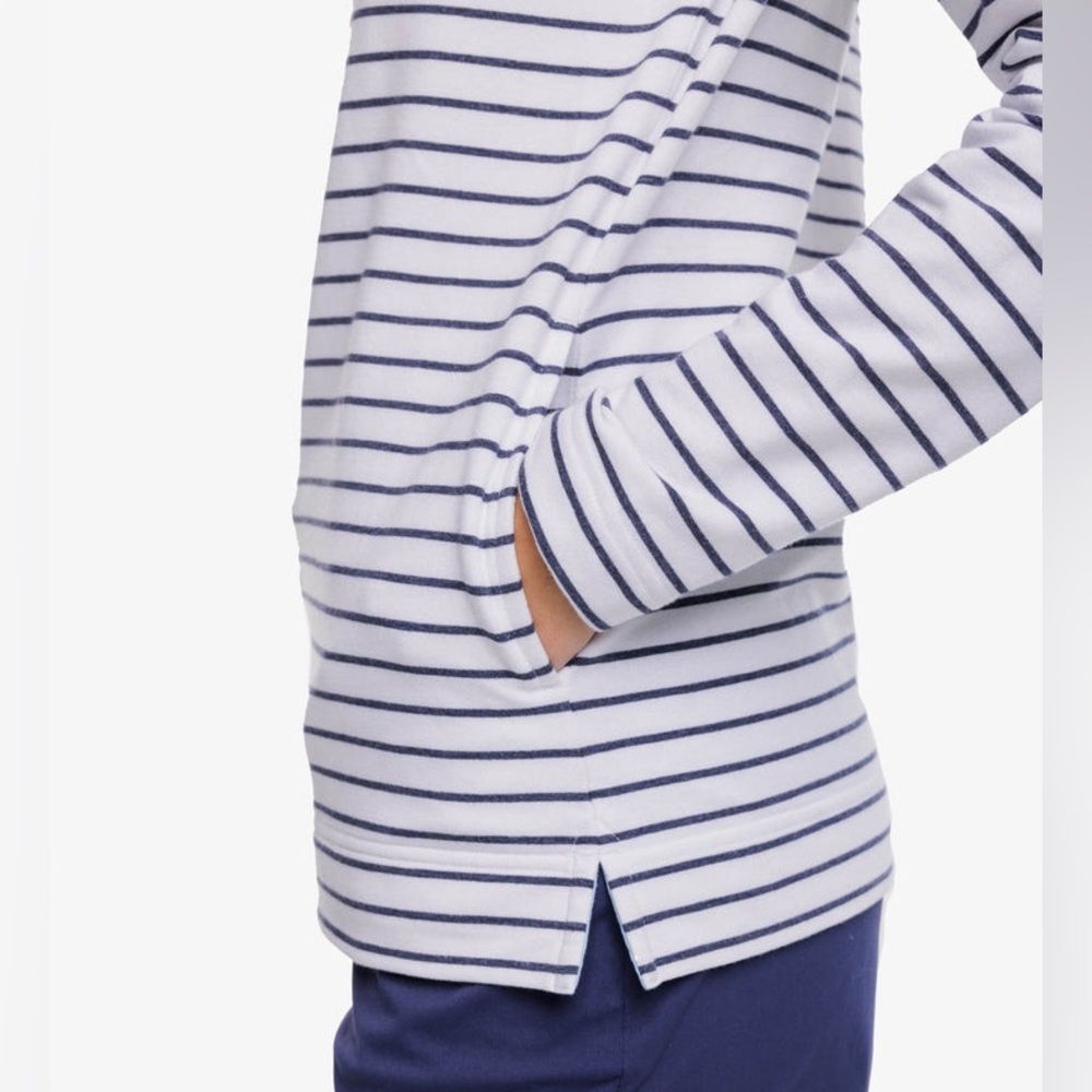 Southern Tide Women's Heather Tara Quarter Zip in Heather Navy - Size XS - Picture 5 of 15